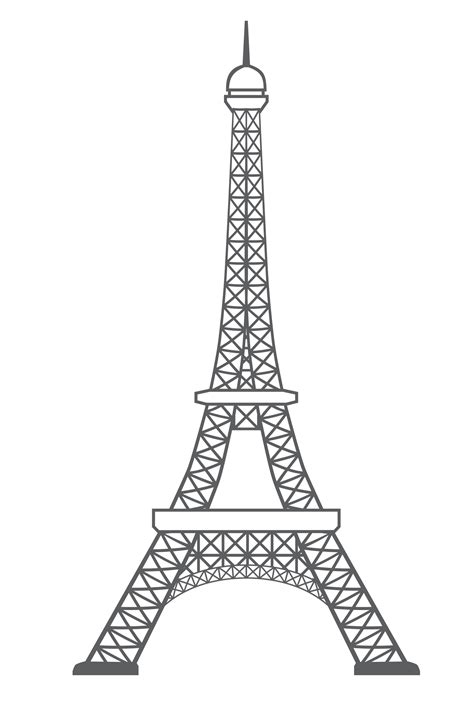 shape of eiffel tower printable.